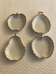 Butter Schmuckschalen Weißgold Ananas Apfel Porzellan Andrea von Sadek 4tlg. - Bild 1 von 10