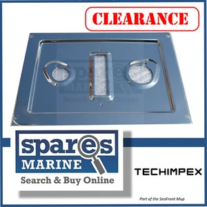 Techimpex Hob Panel 2-Burner & Grill 44cm x 33cm S/Steel - TPX-PANEL-06 - Picture 1 of 1