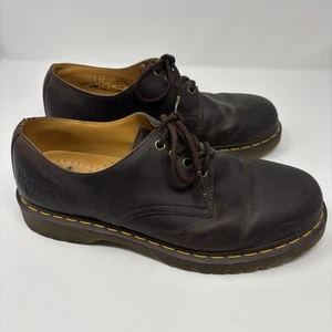 Dr. Doc Martens Stanton 4-Eye Leather Brown Mens US 10 Womens 11 Oxford Preppy - Picture 1 of 11