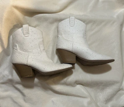 Forever Mujeres Vaqueros Western Botines Estrás Bling Botines Foto 1 de 4