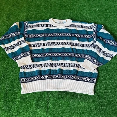 417 by Van Heusen Long Sleeve Crew Neck Retro Style VTG Pullover Sweater Size M - Image 1 of 4