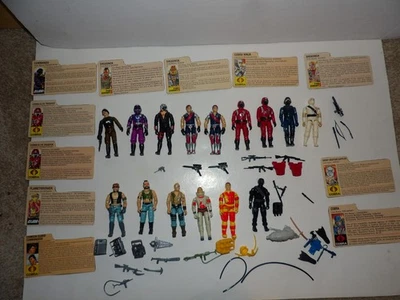 G.I. JOE ARAH LARGE LOT SNAKES EYES STROM SHADOW DESTRO, OFFICER HASBRO  1980'S - Image 1 of 4
