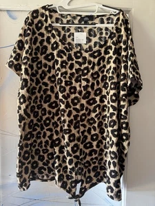 Neu Benotti Shirt 52 54 XXL Animalprint Leo Tunika Bluse Curvy Übergröße Öko Tex - Bild 1 von 3