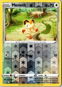 Meowth Common SWSH08: Fusion Strike 199/264 casi nuevo - Imagen 1 de 2