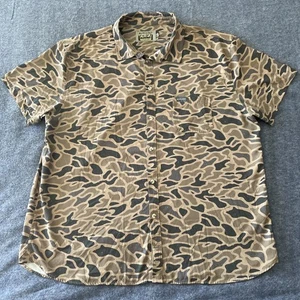 Burlebo Hemd Herren XXL Duck Camo Kurzarm Knopfleiste Performance Stretch - Bild 1 von 11