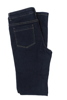 Pantalones de mezclilla Jacadi para niños niñas lavado oscuro pierna ajustada azul algodón talla 12 Foto 1 de 4