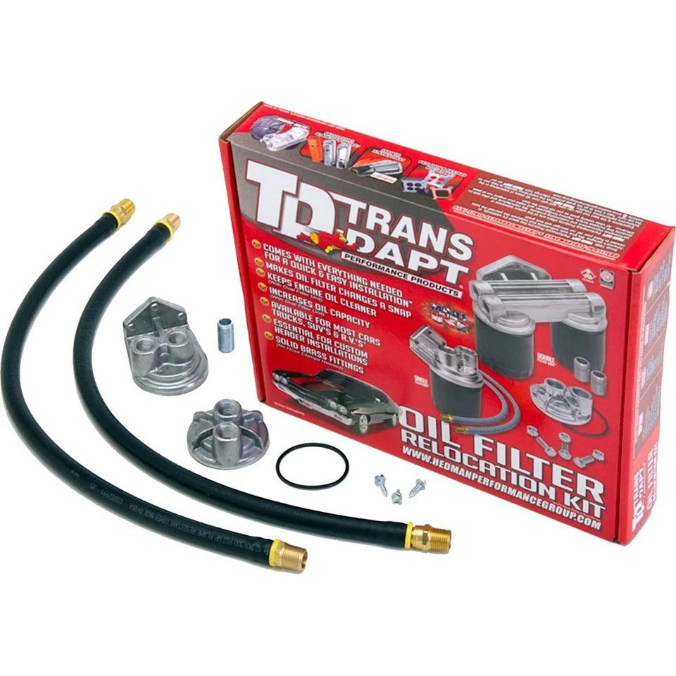 1150 Transdapt Oil Filter Relocation Kit for Chevy Olds Cutlass Le Sabre Century - Image 1 of 1