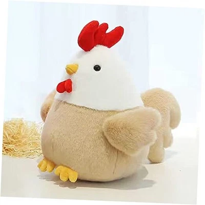 Muñeca de peluche de pollo de 8 pulgadas para niñas amarillo blanco Foto 1 de 4