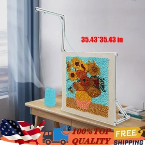 35.43*35.43 in Tufting Frame Carpet Tuft Frame Aluminium Rug Making Frame Kit - Picture 1 of 13