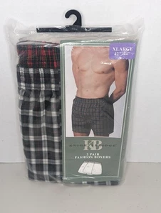 Vintage Knightsbridge Kmart Herren Karo Boxershorts 2er Pack XL 42-44 USA - Bild 1 von 5
