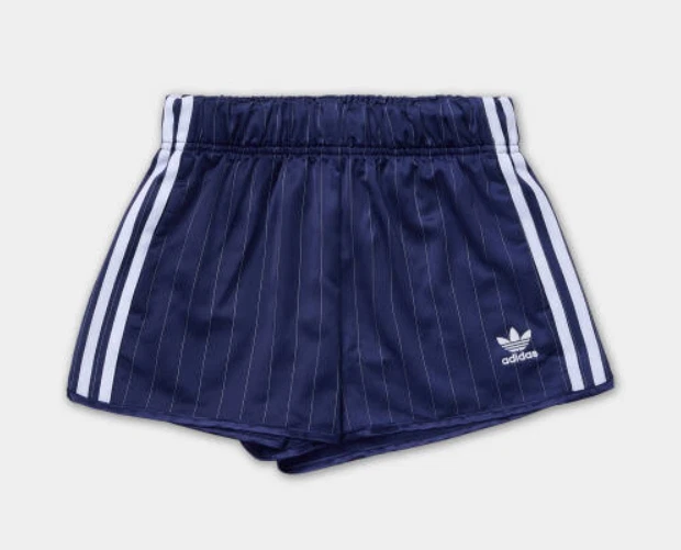 Pantalones Cortos Adidas Originales Satén a Rayas KC4235 - Azul Oscuro Foto 1 de 4