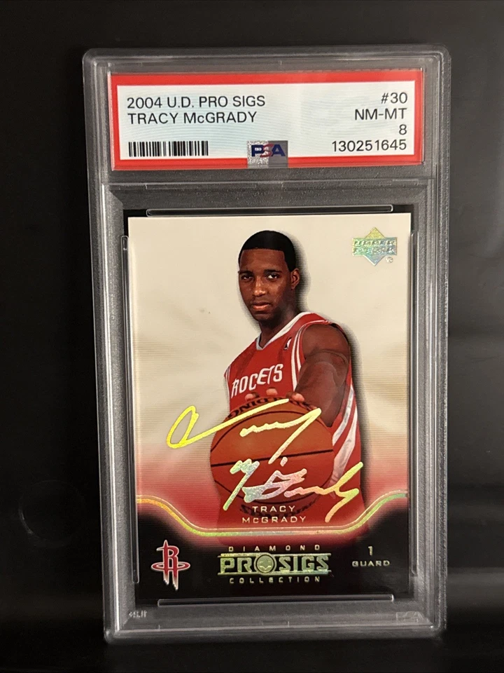 2004-05 Upper Deck Pro Sigs Diamond Collection Tracy McGrady #30 Oro PSA 8 Foto 1 de 1