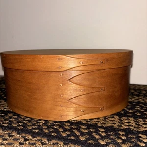 Canterbury Woodworks Shaker Village ovale Knopfbox ~ 10 x 7 Canterbury, N H - Bild 1 von 9