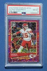 2020 Panini Optic Patrick Mahomes Pink Velocity Prizm 1/79 PSA 8 Chiefs #1 - Picture 1 of 2