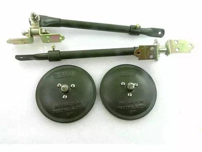 Par de soportes de espejo de brazo ajustable Kit de espejo de 5" para Jeep Willys vintage | Ajuste Foto 1 de 4