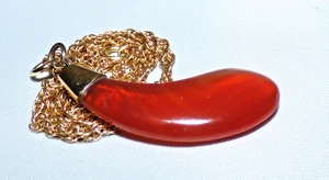 UNGEWÖHNLICHER ANTIKER VIKTORIANISCHER ANHÄNGER HALSKETTE 9 KT GOLD KARNEOL ACHAT GLÜCKSBOHNE - Bild 1 von 11