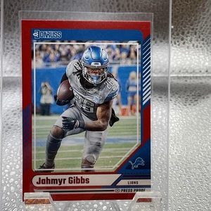 Jahmyr Gibbs, Press Proof-Red #143 - 2024 Panini Donruss B7 - Picture 1 of 2