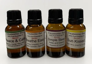 100% Pure Essential Oil Blends - 15mL Amber Glass Bottles - 100 + Aromas - Picture 1 of 189