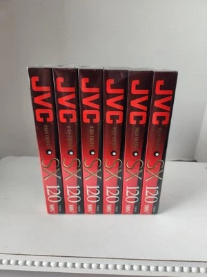 Paquete de 6 cintas VHS JVC 120SX Foto 1 de 4