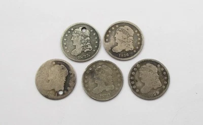 Lot of 5 United States 1829-1836 Capped Bust Half Dime  No Reserve - Image 1 of 3
