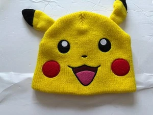 Pokemon Pikachu Beanie Hat Cap Youth Toddler Yellow One Size - Picture 1 of 3