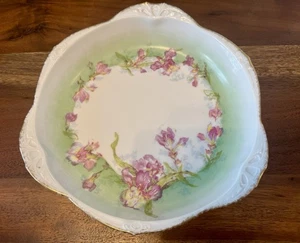 Antike BRC Alice Bavaria handbemalte 8,5" flache Schale Schmuck Display IRIS 24k - Bild 1 von 6