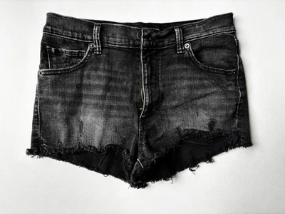 Lucky Brand Black Distressed Jean Shorts Size 4 / 27 - Image 1 of 4