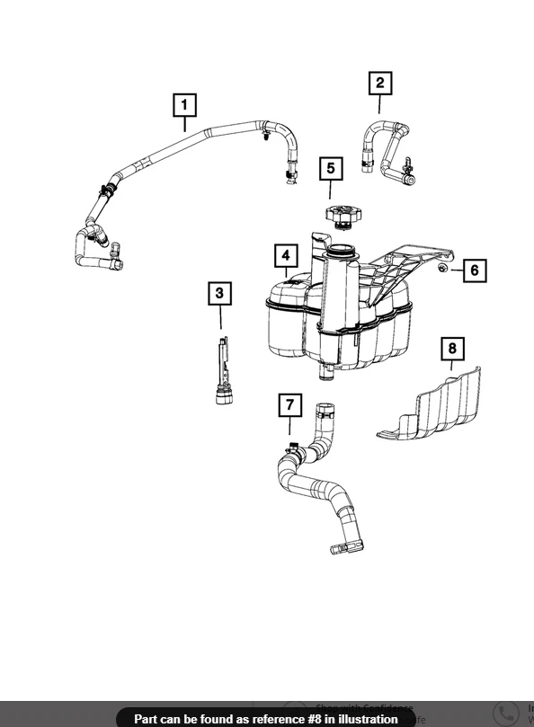 13-18 Ram 2500 3500 4500 5500 6,7 L Refrigerante Recuperación Botella Protector Mopar Nuevo Fabricante Original Foto 1 de 1