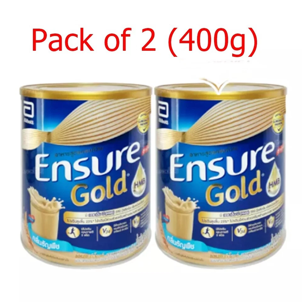 2 piezas x 400 g Ensure Gold sabor cereal bajo dulce alimentos adultos suplementos nutrición Foto 1 de 4