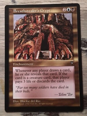 Breathstealer's Crypt Magic The Gathering MTG Visions Edition Rare - Image 1 of 2