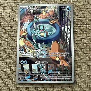ILLUSTRATION RARE HOLO Squirtle 148/142 - NM / M - Stellar Crown Pokemon Card - Picture 1 of 5