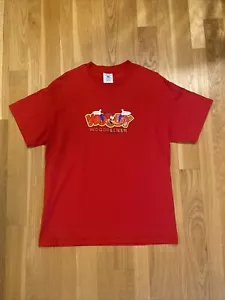 Vintage 2001 Woody Woodpecker Tennessee River T-Shirt Size Large Red - Foto 1 di 7