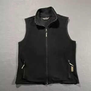 VTG Black Diamond Fleece Vest Mens Large Black Full Zip Multiple Pockets *READ* - Picture 1 of 10