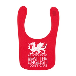 Baby's Unisex As Long As We Beat The English Wales Rugby BIb Rugger Six Nations - Picture 1 of 2