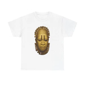 African Art Cultural Fashion, Queen Idia, Art Lover's Unisex Heavy Cotton Tee - Picture 1 of 33