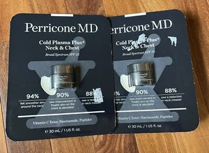 2 x 30ML Perricone MD Cold Plasma Plus+ Neck & Chest Broad Spectrum SPF 25 NIB - Picture 1 of 7