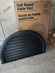 Halbrunder Giebelentlüfter DUNKELGRAU 32”x20” Premium Außenwandentlüfter - Bild 1 von 9