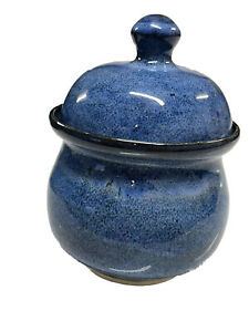 Handmade 5” Ceramic Covered Candy Jar Or Sugar Bowl Made In Florida Lead Free