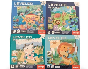 4 Magnetic Jigsaw Puzzle for Kids, 3 in 1 Puzzle Book, Kids Travel Puzzles Toys - Picture 1 of 5
