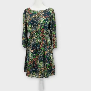 Alice + Olivia Silk Shift Dress in Blue Floral Print Women’s Size S - Picture 1 of 7