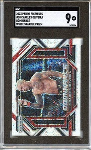 2023 Prizm Charles Oliveira Dominance White Sparkle Prizm SSP SGC 9 - Picture 1 of 1