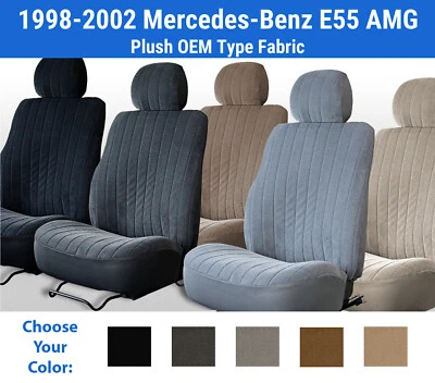 Fundas de asiento de terciopelo de felpa para Mercedes-Benz E55 AMG 1998-2002 Foto 1 de 4