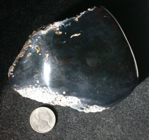 Beautiful Deep BLUE Black AMBER Fossil Gemstone GIANT 188 gram Piece - Picture 1 of 13