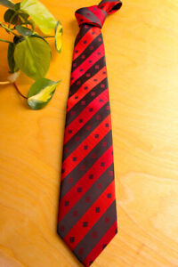 Vintage Krawatte Schlips rot braun Streifen elegant