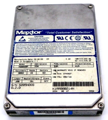 Maxtor 72004AP 77A 53A 41A Internal Desktop Hard Drive HDD 2004MB 2GB S205NDGS - Image 1 of 4