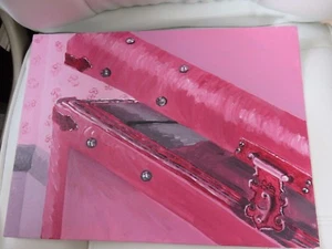Original Unsigned Fushia/Pink Treasure b Chest Still Life- Great Painting - Picture 1 of 3