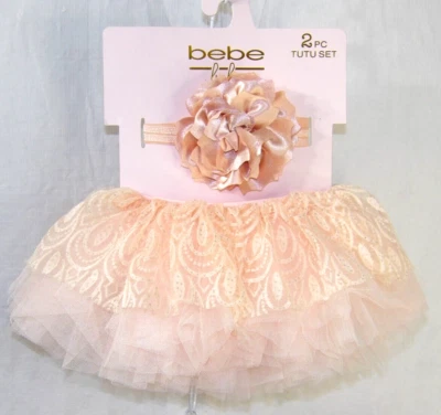 bebe baby• Infants• 0-12 Months• 2Pc. Tutu w/ Headband• Photo Outfit• New! - Image 1 of 4
