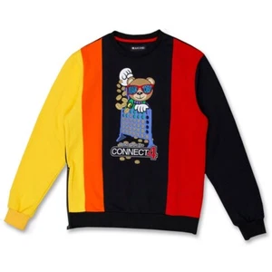 NWT makobi Sweater Tri-color Connect 4 Bear M4141 Connect - Picture 1 of 6