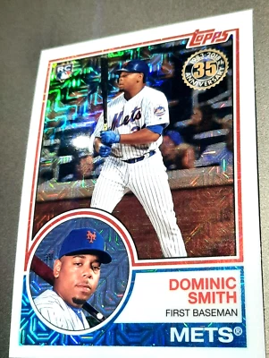 DOMINIC SMITH-ROOKIE RC-2018 TOPPS SILVER PACK MOJO ⚾️ BASEBALL CARD-REFRACTOR - Image 1 of 2