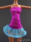 Monster High Doll Jane Boolittle Pink Striped And Blue Ruffled Top Or Dress